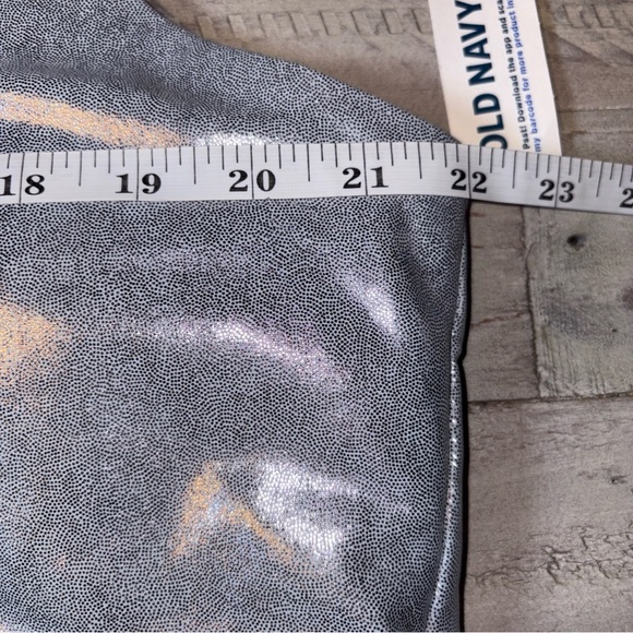 Old Navy Med-Support PowerSoft Racerback Sports Bra Blue Iced Mosaic Sz 4X NWT! - Picture 11 of 14